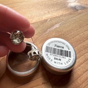 JOJO loves me, earrings, in leopard print